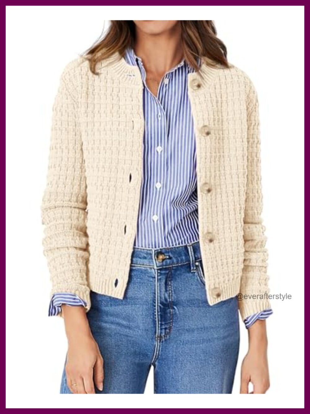 Women's Lightweight Cotton Button Up Open Front Cardigan Sweater